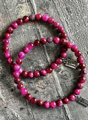 Alldieweil Tigerauge - "Magic Magenta" - 6 mm