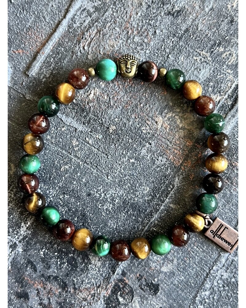 Alldieweil Tiger's Eye - "Happy Buddha" - 6 mm