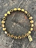 Hematite bracelet - 8 mm - polyglon - golden