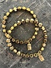 Hematite bracelet - 8 mm - polyglon - golden