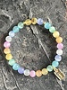Selenite - 6 mm beads - 'Happy Buddha'