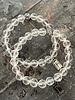 Alldieweil Bergkristall - 8 mm - Perlenarmband - facettiert - Zirkoniaperle