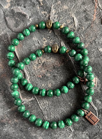 Malachite - 6 mm - 'Happy Buddha'