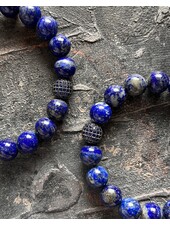 Lapislazuli - 10 mm -  dunkelblaue Zirkoniaperle