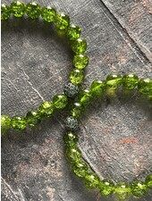 Peridot - 8 mm - rund - grüne Zirkoniaperle