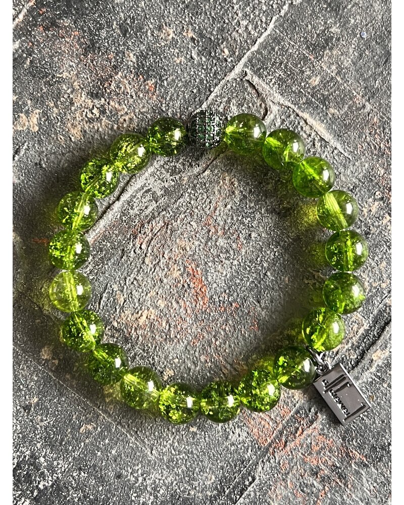 Peridot - 8 mm - runde Perle - grüne Zirkonia