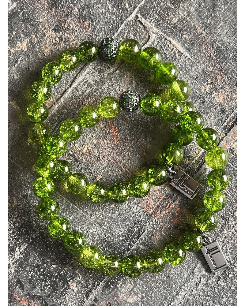 Peridot - 8 mm - runde Perle - grüne Zirkonia