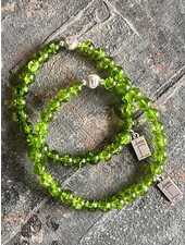 Peridot-Bracelet 'Happy Buddha' - 6 mm  pearls