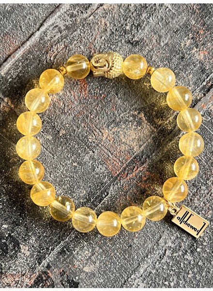 Alldieweil Citrine - 8 mm pearls - Buddha