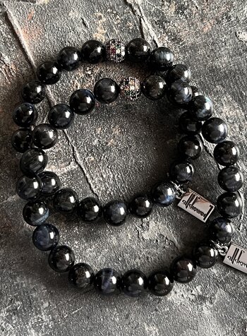 Alldieweil Tigerauge - Black & Blue - Zirkonia - 8 mm