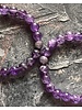 Amethyst-Armband - 8 mm Perlen - Zirkonia