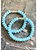 'HAPPY | LUCKY' - Jasper - 8 mm - light blue