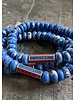 ‘LUCKY' | Designperle | Jaspis | 8 mm Perlen | royalblau