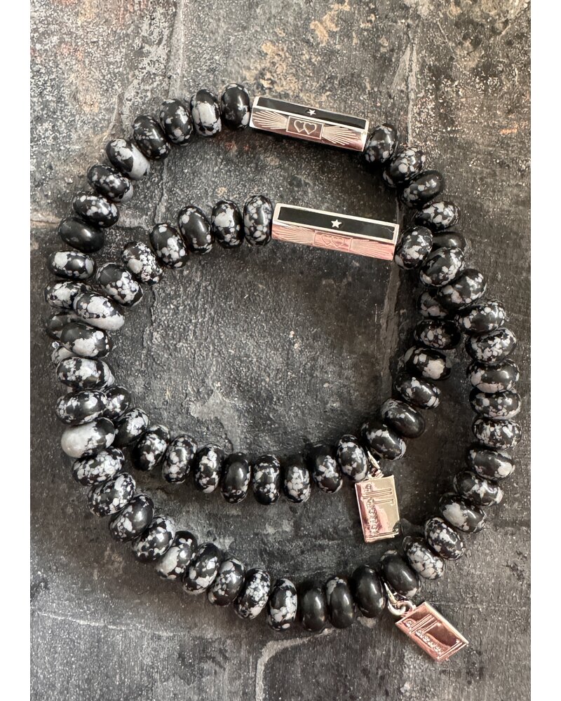 ‘HEARTBEAT' Designperle  | Jaspis | 8 mm | schwarz