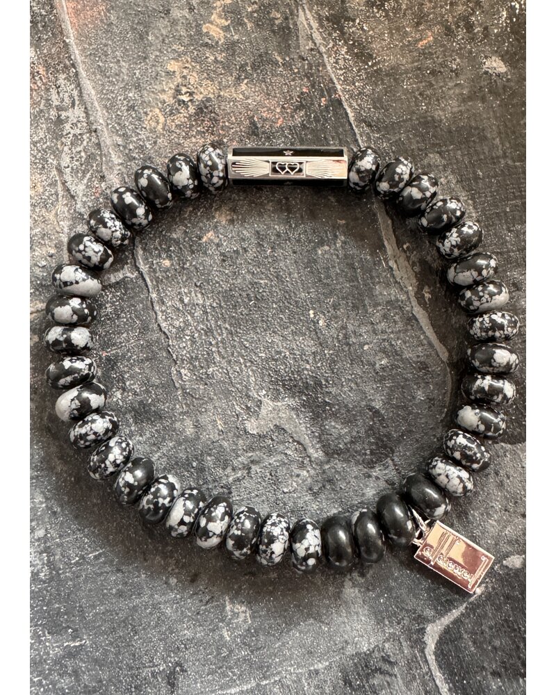 ‘HEARTBEAT' Designperle  | Jaspis | 8 mm | schwarz