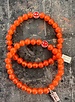 Jade | orange | 6 mm pearls | Smiley