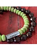 'LUCKY - HAPPY' | Steel Prism | Jasper | 8 mm | 3 Colors