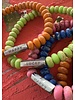 ‘LUCKY -& HAPPY' | Designperle | Jaspis | 8 mm | Farbauswahl