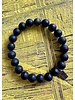 Achat-Armband | matt | 10 mm | Metallkugel