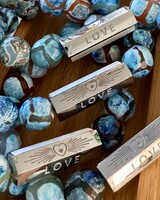 'LOVE' - Tibetische Dzi-Perlen -  10 mm