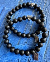 Achat-Armband | matt | 6 mm | Leopard