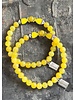 Fishes in Love - Agate - 6 mm - yellow