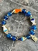 Limited | Agate Bracelet & Fishes  - 8 mm pearls
