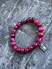 Alldieweil Tiger's Eye - "Magic Magenta" - 8 mm - Buddha