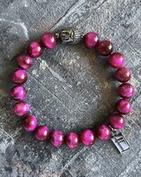 Alldieweil Tigerauge - "Magic Magenta" - 8 mm  - Buddha