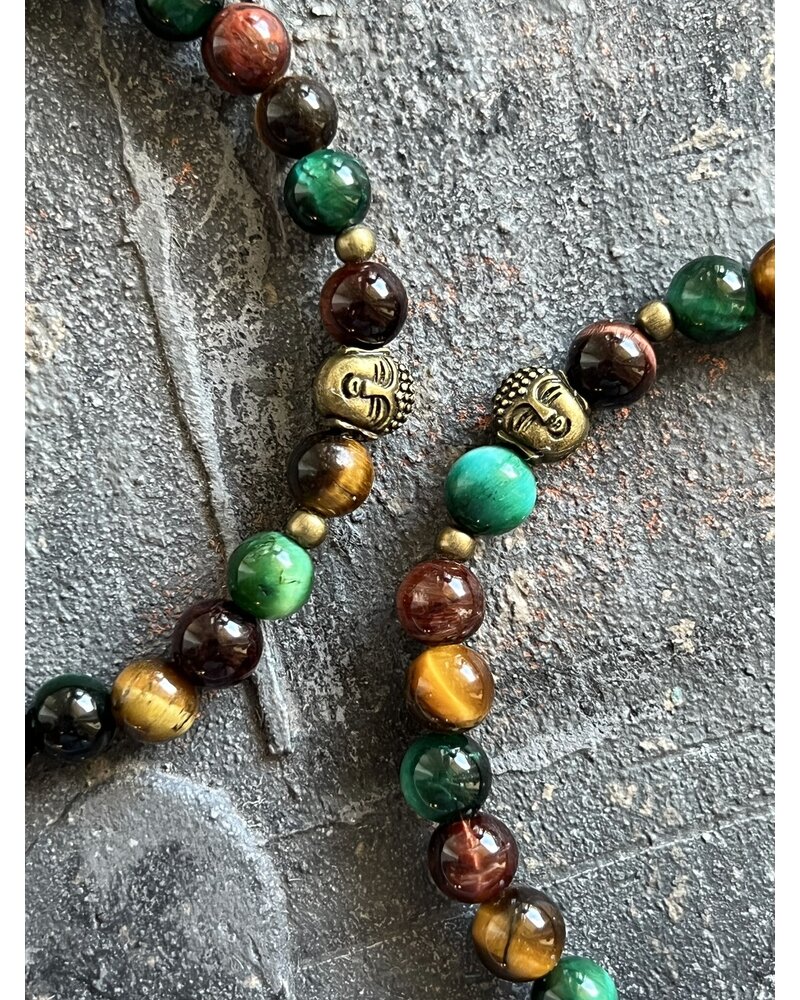 Alldieweil Tiger's Eye - "Happy Buddha" - 6 mm