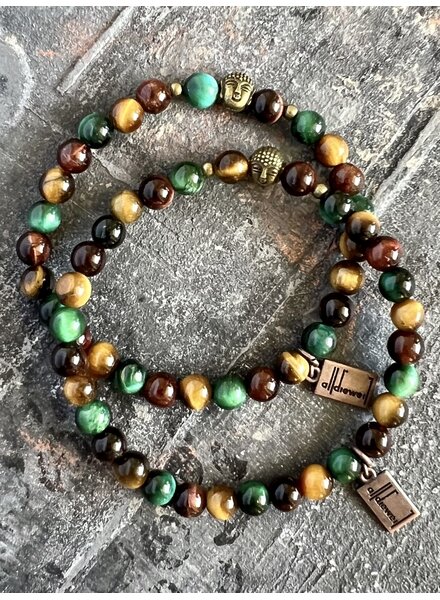 Alldieweil Tiger's Eye - "Happy Buddha" - 6 mm