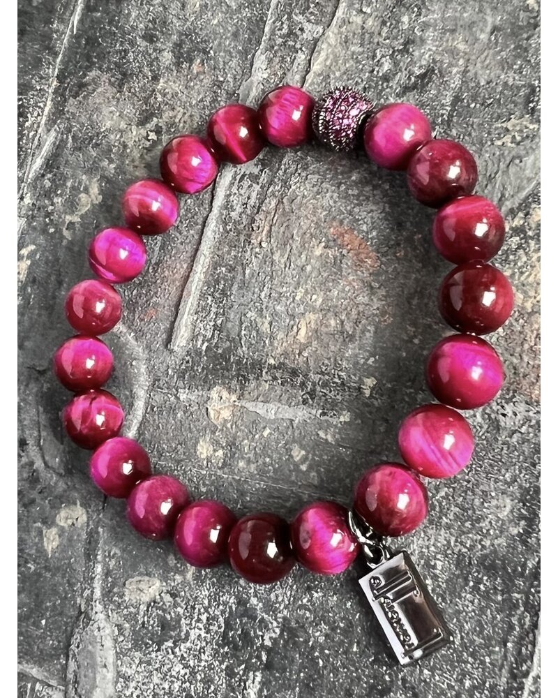 Alldieweil Tiger's Eye - "Magic Magenta" - 8 mm
