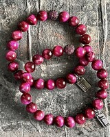 Alldieweil Tigerauge - "Magic Magenta" - 8 mm