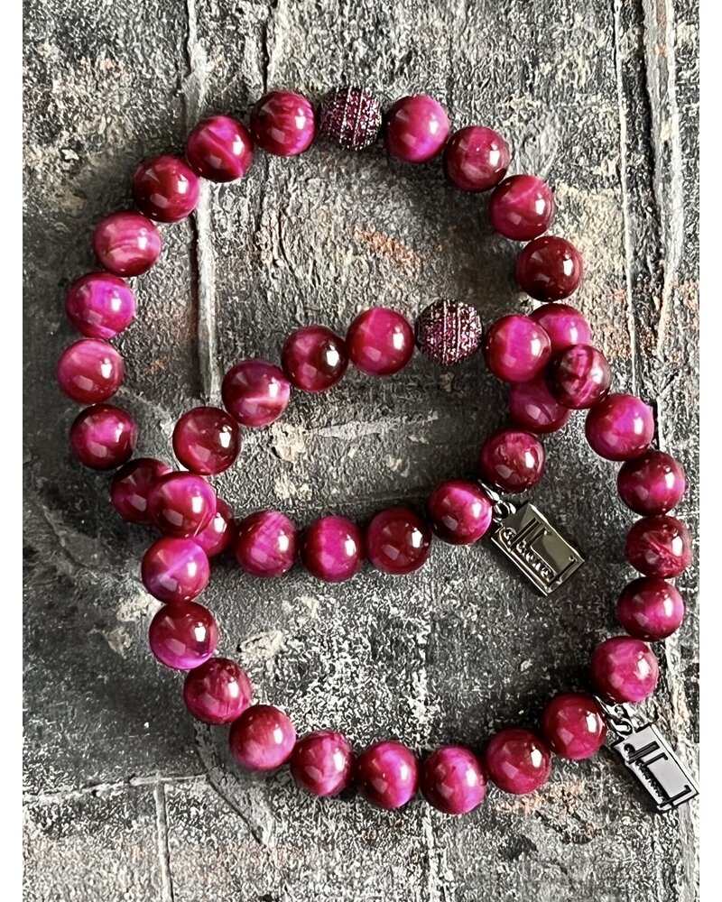 Alldieweil Tiger's Eye - "Magic Magenta" - 8 mm