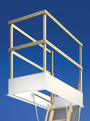 Wellhöfer Bodentreppe StahlBlau mit WärmeSchutz WS3D (Standardmaße)