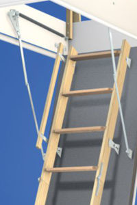 Wellhöfer Bodentreppe StahlBlau mit WärmeSchutz WS4D (Standardmaße)