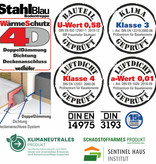 Wellhöfer Bodentreppe StahlBlau mit WärmeSchutz WS4D (Standardmaße)