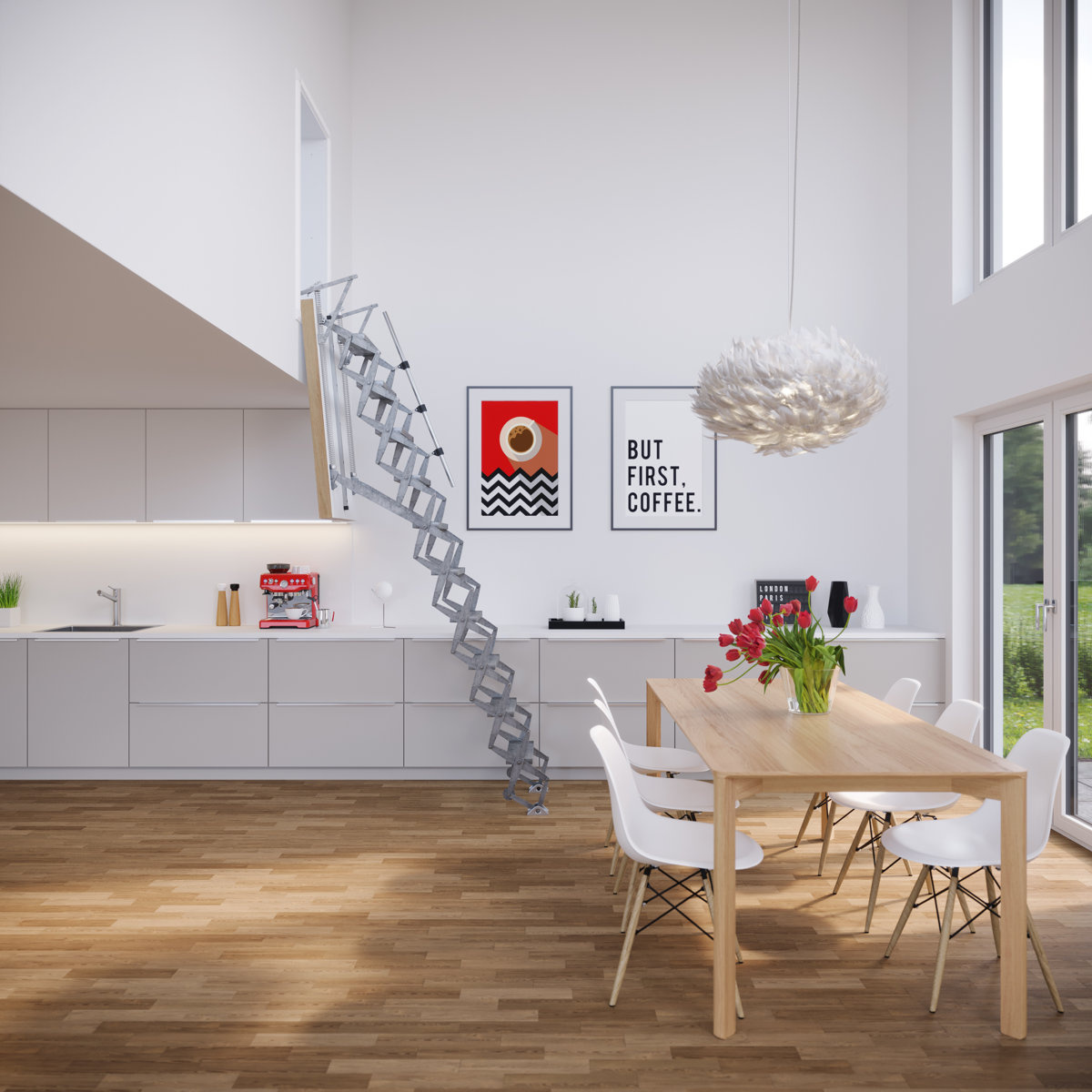 Roto Scherentreppe Senkrecht