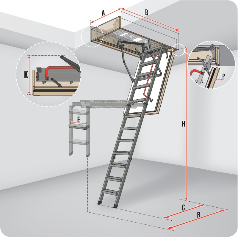 FAKRO Bodentreppe LMK Komfort (Standardmaße)