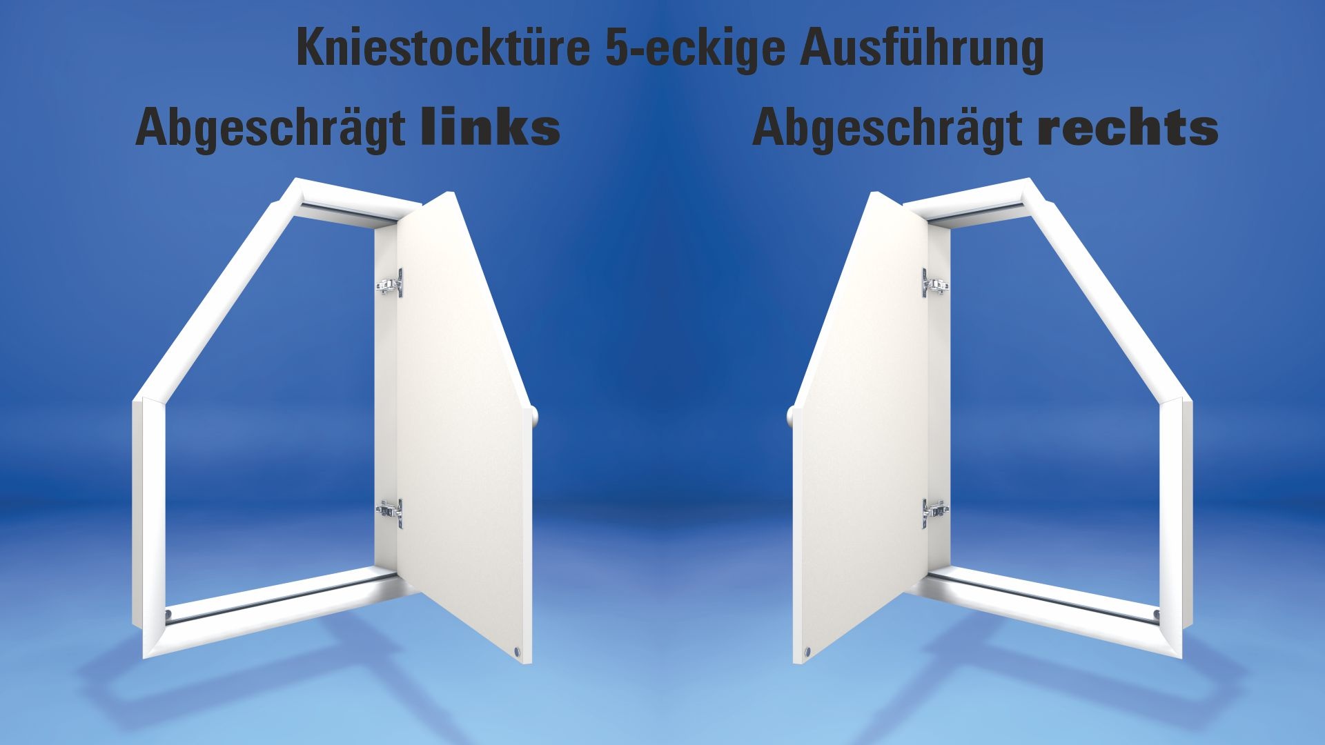 Wellhöfer 5-eckige Kniestocktür (Maßanfertigung)