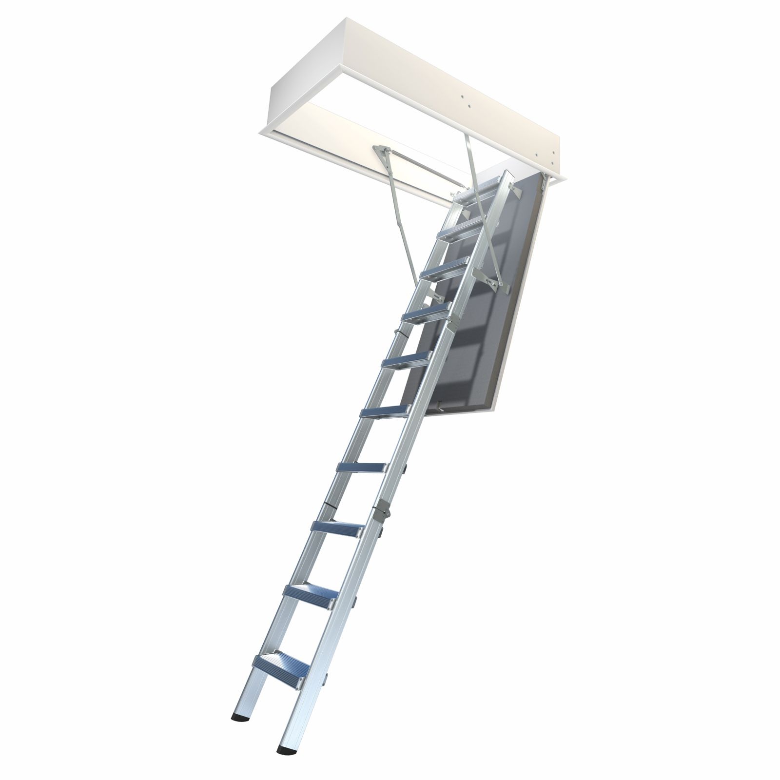 Wellhöfer Bodentreppe AluDrei mit WärmeSchutz WS3D und FeuerSchutz (Standardmaße)