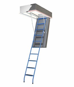 Wellhöfer Bodentreppe StahlBlau WS4D mit FeuerSchutz (Standardmaße)