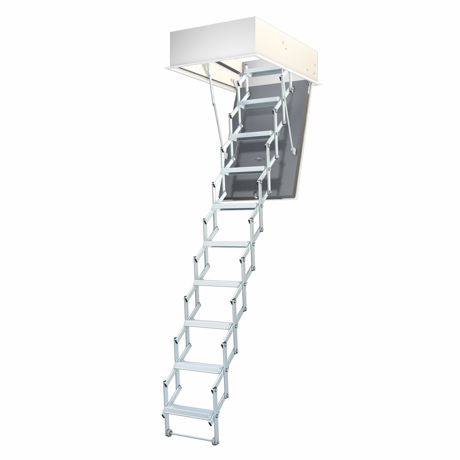 Wellhöfer Scherentreppe Liliput mit WärmeSchutz WS3D und FeuerSchutz (Maßanfertigung)