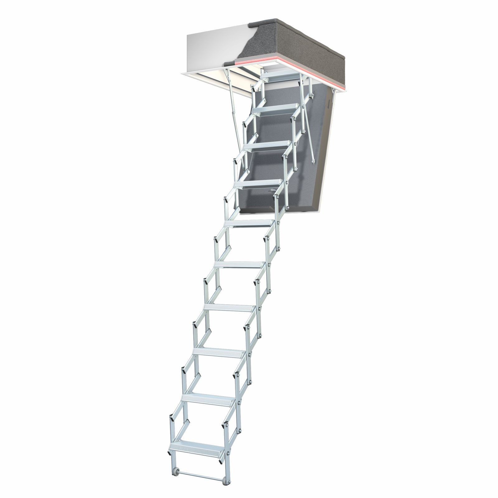 Wellhöfer Scherentreppe Liliput mit WärmeSchutz WSPH (Standardmaße)
