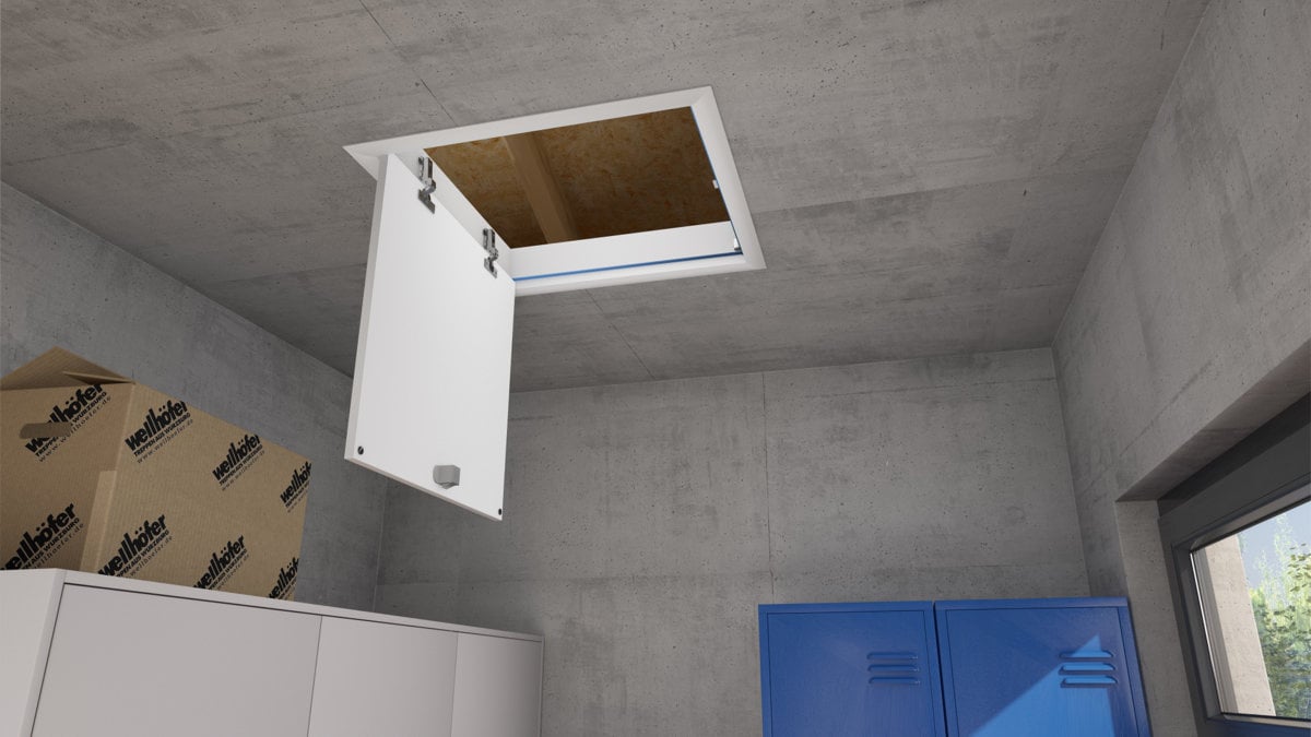 Wellhöfer DeckenTüre mit WärmeSchutz WS3D (Standardmaße)