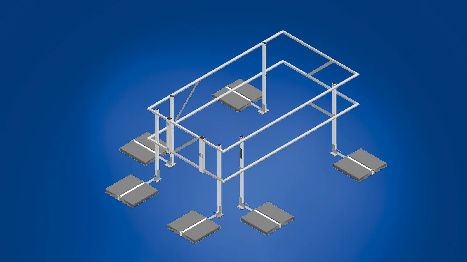 Wellhöfer Sicherheitsgeländer für FlachdachAusstieg
