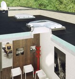 FAKRO Flachdach-Fenster DEC-C P2, elektrisch (Typ C)