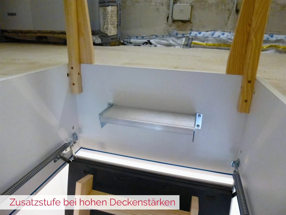 Wellhöfer Bodentreppe AluDrei mit WärmeSchutz WS3D und FeuerSchutz (Maßanfertigung)