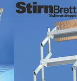 Wellhöfer Alu-Scherentreppe mit Stirnbrett | NEU: Wand- oder Deckenmontage