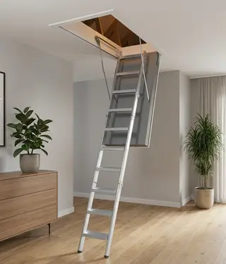 Wellhöfer Bodentreppe AluDrei WS3D mit FeuerSchutz (Standardmaße)